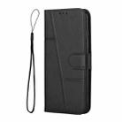 For Realme C75 / V60 Pro Stitching Calf Texture Buckle Leather Phone Case(Black) - 2