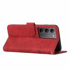 For Realme C75 / V60 Pro Stitching Calf Texture Buckle Leather Phone Case(Red) - 3