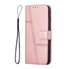 For Realme C75 / V60 Pro Stitching Calf Texture Buckle Leather Phone Case(Rose Gold) - 2