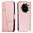 For Realme 14 Pro Stitching Calf Texture Buckle Leather Phone Case(Rose Gold) - 1