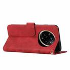 For Realme 14 Pro+ Stitching Calf Texture Buckle Leather Phone Case(Red) - 3