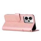 For Realme 14 / P3 5G / 14T 5G Stitching Calf Texture Buckle Leather Phone Case(Rose Gold) - 3