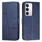 For Realme C71 4G Stitching Calf Texture Buckle Leather Phone Case(Blue) - 1