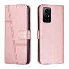 For Xiaomi Redmi Note 12S 4G Global Stitching Calf Texture Buckle Leather Phone Case(Rose Gold) - 1