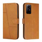 For Xiaomi Redmi Note 12S 4G Global Stitching Calf Texture Buckle Leather Phone Case(Yellow) - 1