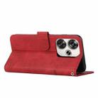 For Xiaomi Redmi Turbo 3 Stitching Calf Texture Buckle Leather Phone Case(Red) - 3