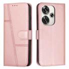 For Xiaomi Redmi Turbo 3 Stitching Calf Texture Buckle Leather Phone Case(Rose Gold) - 1