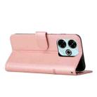 For Xiaomi Redmi  13 4G Stitching Calf Texture Buckle Leather Phone Case(Rose Gold) - 3