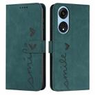 For OPPO A1 5G/A98/F23 5G Skin Feel Heart Pattern Leather Phone Case(Green) - 1