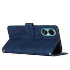 For OPPO A78 4G Skin Feel Heart Pattern Leather Phone Case(Blue) - 3