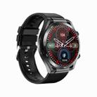ET450 1.39 inch IP67 Waterproof Silicone Band Smart Watch, Support ECG / Non-invasive Blood Glucose Measurement(Black) - 1