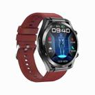 ET450 1.39 inch IP67 Waterproof Silicone Band Smart Watch, Support ECG / Non-invasive Blood Glucose Measurement(Red) - 1