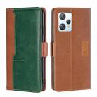 For Blackview A53 / A53 Pro Contrast Color Side Buckle Leather Phone Case(深棕+金色) - 1