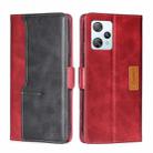 For Blackview A53 / A53 Pro Contrast Color Side Buckle Leather Phone Case(Red + Black) - 1