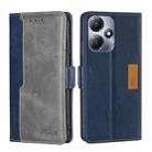 For Infinix Hot 30 Play 4G Contrast Color Side Buckle Leather Phone Case(Blue + Grey) - 1