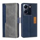 For Infinix Note 30 5G Contrast Color Side Buckle Leather Phone Case(Blue + Grey) - 1
