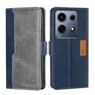 For Infinix Note 30 VIP 5G Contrast Color Side Buckle Leather Phone Case(Blue + Grey) - 1