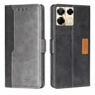 For Infinix Note 40 Pro 5G Contrast Color Side Buckle Leather Phone Case(Black + Grey) - 1