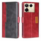 For Infinix Note 40 Pro 4G Contrast Color Side Buckle Leather Phone Case(Red + Black) - 1