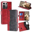 For Infinix Note 50 4G Contrast Color Side Buckle Leather Phone Case(Red + Black) - 1