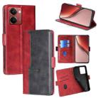 For Realme P3 Ultra 5G Contrast Color Side Buckle Leather Phone Case(Red + Black) - 1