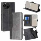 For Sharp Aquos R10 Contrast Color Side Buckle Leather Phone Case(Black + Grey) - 1