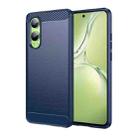 For OnePlus Nord CE4 Lite Brushed Texture Carbon Fiber TPU Phone Case(Blue) - 1