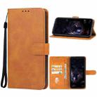 For HOTWAV Cyber X Pro Leather Phone Case(Brown) - 1