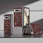 For Google Pixel Fold ABEEL Genuine Leather Mahjong Texture Series Phone Case(Brown) - 1