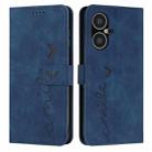 For Tecno Pova Neo 3 Skin Feel Heart Pattern Leather Phone Case(Blue) - 1