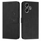 For Infinix Hot 30 Skin Feel Heart Pattern Leather Phone Case(Black) - 1