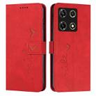 For Infinix Note 30 Pro Skin Feel Heart Pattern Leather Phone Case(Red) - 1