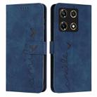 For Infinix Note 30 Pro Skin Feel Heart Pattern Leather Phone Case(Blue) - 1