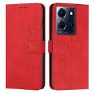 For Infinix Note 30/Note 30 5G Skin Feel Heart Pattern Leather Phone Case(Red) - 1