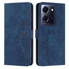 For Infinix Note 30/Note 30 5G Skin Feel Heart Pattern Leather Phone Case(Blue) - 1