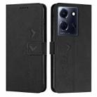 For Infinix Note 30/Note 30 5G Skin Feel Heart Pattern Leather Phone Case(Black) - 1