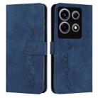 For Infinix Note 30 VIP Skin Feel Heart Pattern Leather Phone Case(Blue) - 1