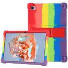 For Blackview Tab 15 10.5 2022 Shockproof Silicone Tablet Case with Holder(Rainbow) - 1