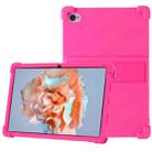 For Blackview Tab 15 10.5 2022 Shockproof Silicone Tablet Case with Holder(Rose Red) - 1