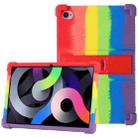 For Blackview Tab 15 Pro 10.5 2023 Shockproof Silicone Tablet Case with Holder(Rainbow) - 1