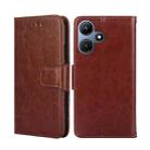 For Infinix Hot 30i 4G Crystal Texture Leather Phone Case(Brown) - 1