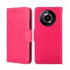 For Realme 11  5G Crystal Texture Leather Phone Case(Rose Red) - 1