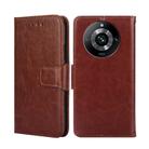 For Realme 11 Pro / 11 Pro+ 5G Crystal Texture Leather Phone Case(Brown) - 1