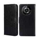 For Realme 11 Pro / 11 Pro+ 5G Crystal Texture Leather Phone Case(Black) - 1