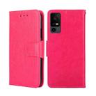 For TCL 40 XE 5G / 40X 5G T601D Crystal Texture Leather Phone Case(Rose Red) - 1