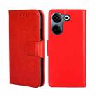 For Tecno Camon 20 Pro 4G Crystal Texture Leather Phone Case(Red) - 1