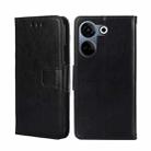 For Tecno Camon 20 Pro 4G Crystal Texture Leather Phone Case(Black) - 1