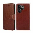 For Tecno Camon 20 Premier 5G Crystal Texture Leather Phone Case(Brown) - 1