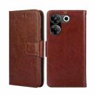 For Tecno Camon 20 Pro 5G Crystal Texture Leather Phone Case(Brown) - 1