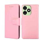 For Tecno Spark Go 2024 Crystal Texture Leather Phone Case(Pink) - 1